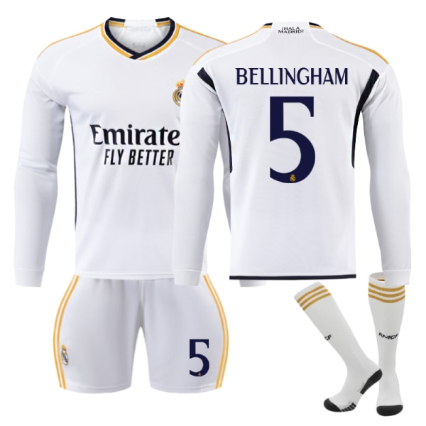 Winter 2023-20 Real Madrid Hemma fotbollströja för Vuxen and Barn nr 5 Bellingham 24