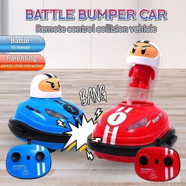 1 sett Speed ​​Bumper Cars Toy Mini Fjärrstyrda Ejektorer Fordon med fjärrkontroll