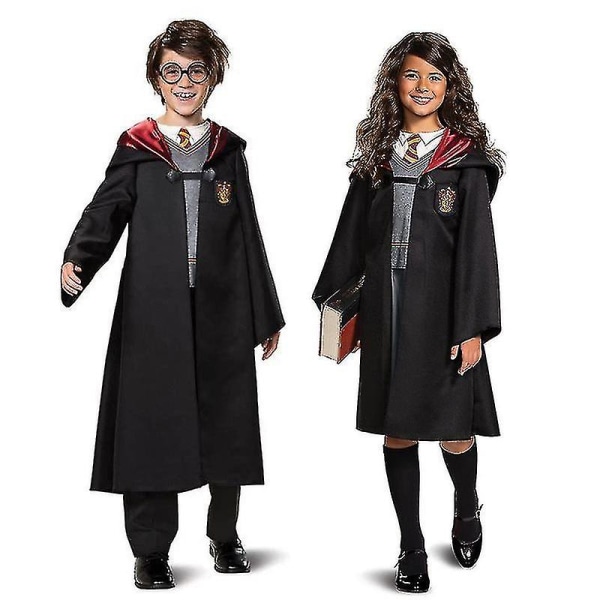 Hermione Granger kostym, Harry Potter Wizarding World Outfit för barn boy L