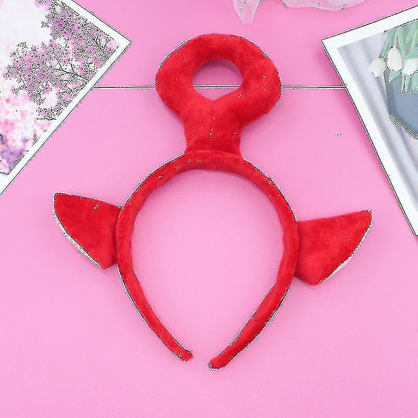 Söta Teletubbies Anime Pannband Barn Party Hoops V Red Adult