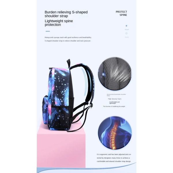 Harry Potter of Student Ryggsäck F-stil Lightning Blue V
