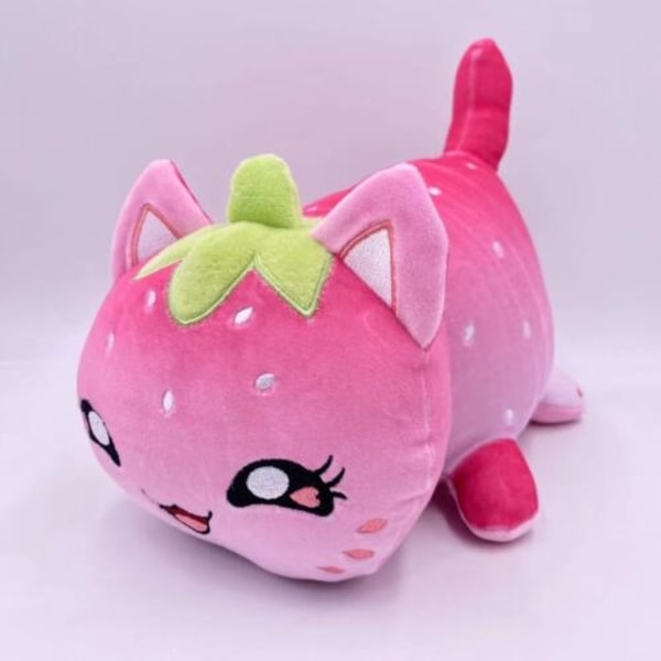 Meemeows Food Aphmau kattedukke fyldt legetøj Plysdukker Munk 25 cm - Perfekt U Strawberry