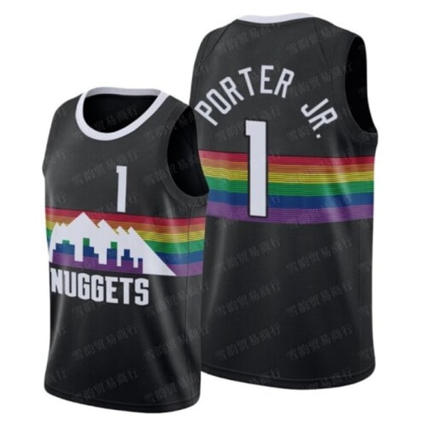 Herre Baskettrøje JOKIC 15# MURRAY 27# PORTER JR. 1# Voksen Mode Top T-shirt Sport T-shirts black #1 L