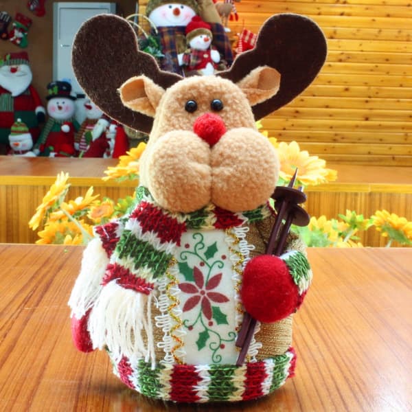3-pack julsittande Santa Snowman Renbordsdekoration