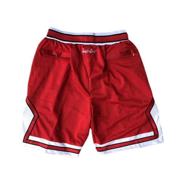 Nba Chicago Bulls Shorts Kirjailtu Urheilu Koripallo Shortsit Red L