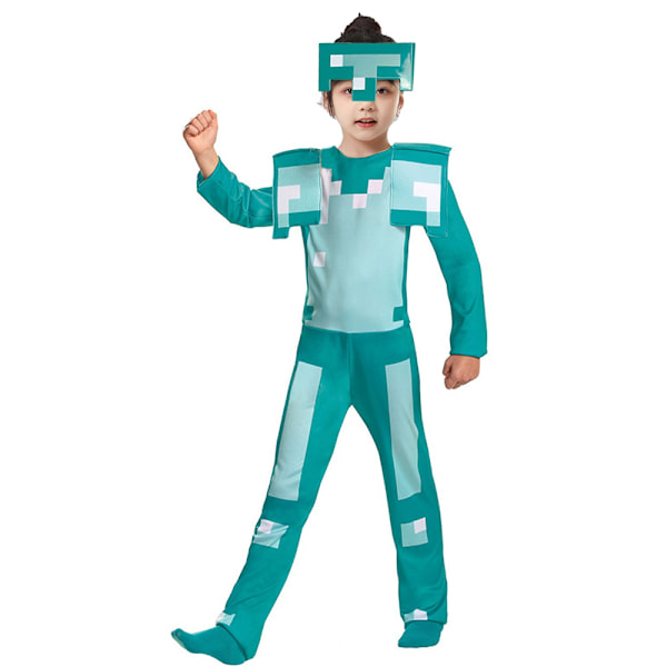 Minecraft Cosplay Klädd Set för barn Diamond Armor Z Diamond Armor M