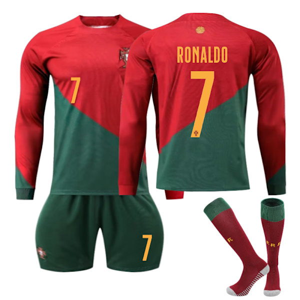 2022-2023 Talvi Portugali Koti Jalkapallo Paidan Lapset Aikuinen ja lapset nro 7 Cristiano Ronaldo U XXL