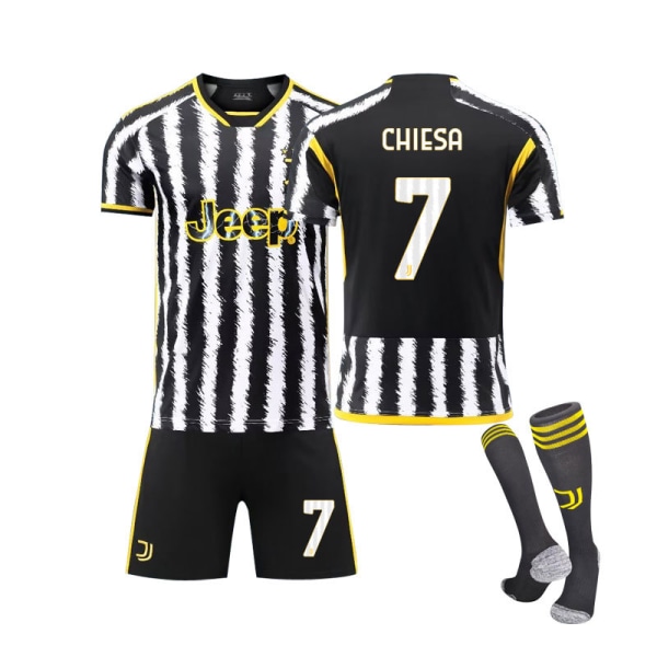 23- Juventus Home #7 CHIESA Jersey Training Kit Z 24