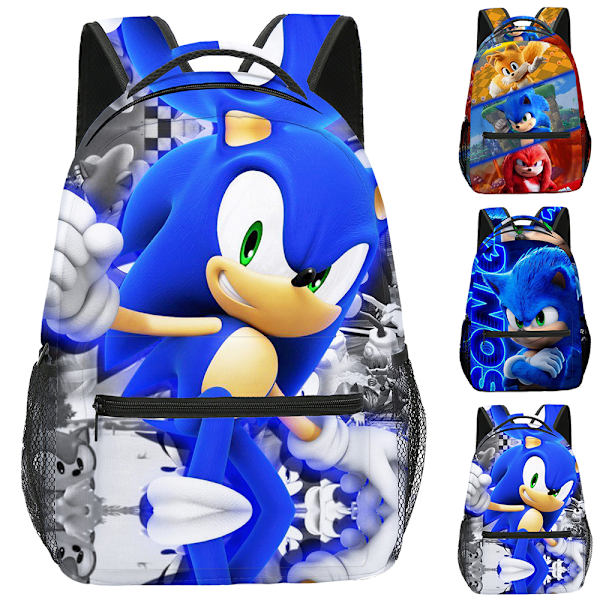 Sonic ryggsäck småbarn karaktär ryggsäck skolmatsäck A