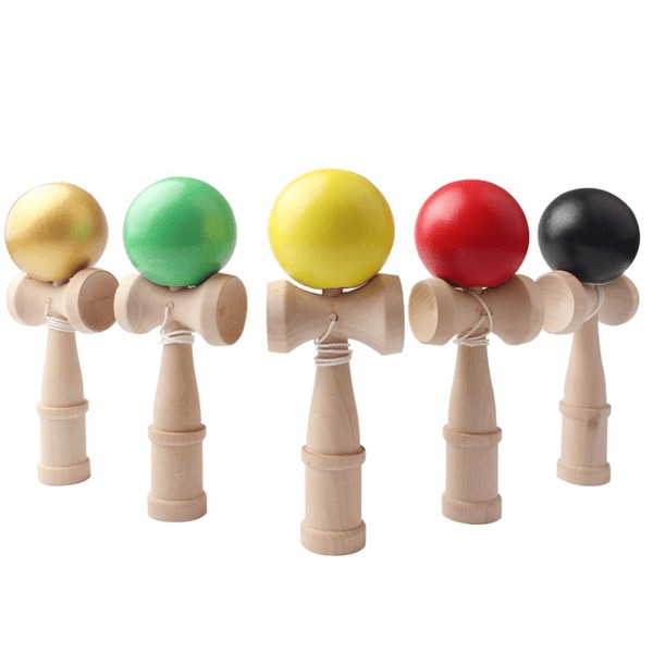 Kendama i trä röd