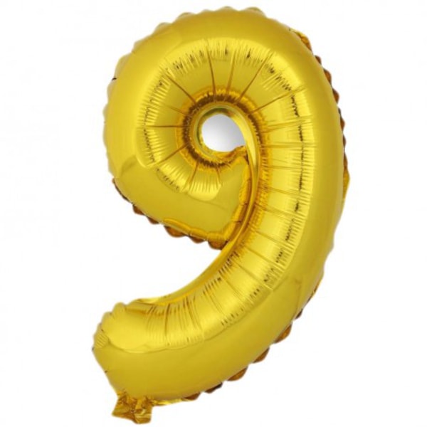 Folieballong - siffra guld (9)