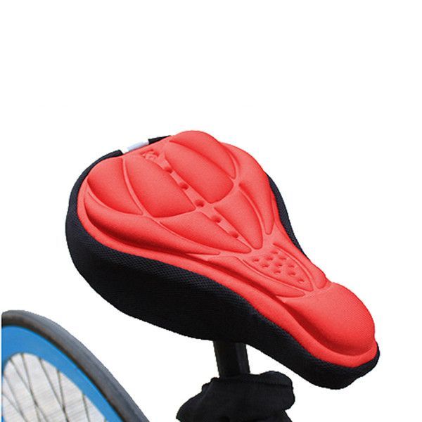Sadelöverdrag - cykelsadel skydd med vaddering röd