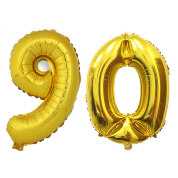 Folieballong - siffror guld (90)
