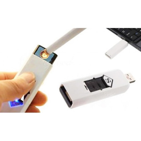 USB-tändare / lighter laddningsbar vit/svart