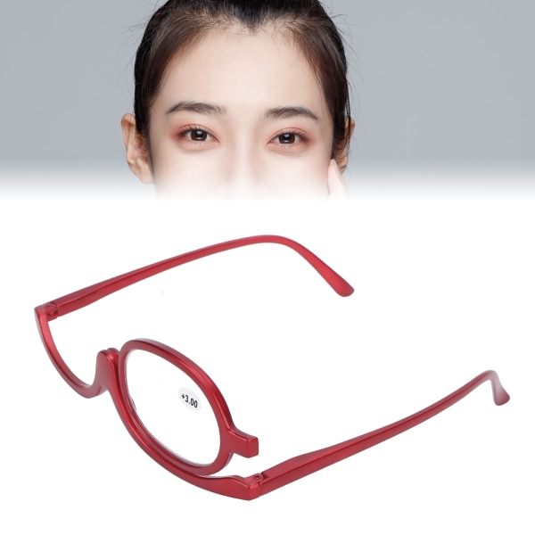 Förstoringsglasögon Sminkglasögon Enlins Roterbara Fashionabla ögonsminkglasögon för kvinnor Röda(+3,00 )