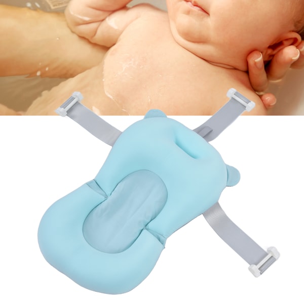 Baddräkt för baby Lämplig storlek Snabb dränering Mjuk Stretch Baddräkt Duk Skyddshuvud Spänne Design Kudde Ljusblå