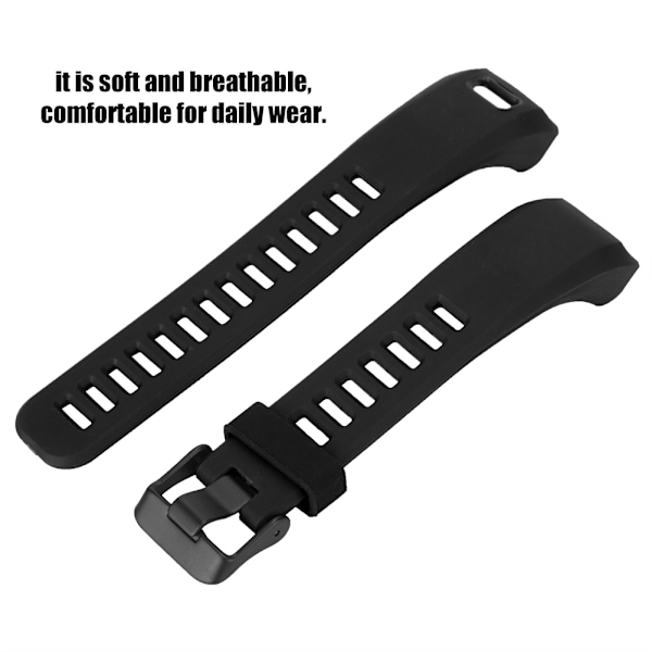 Replacement Silicone Sport Bracelet Wrist Strap Wristband For Garmin Vivosmart HR (Black)