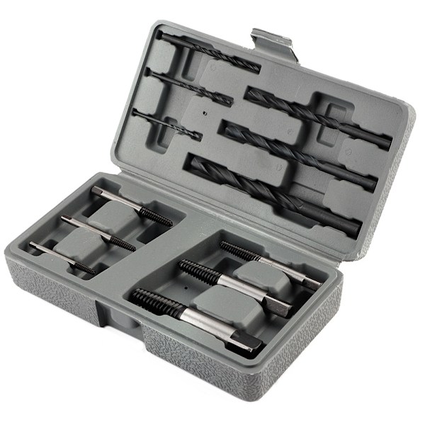 12Pcs Easy Out Rigid Screw Extractor Drill Bits Guide Set Broken Bolts Removing Fastener Tools