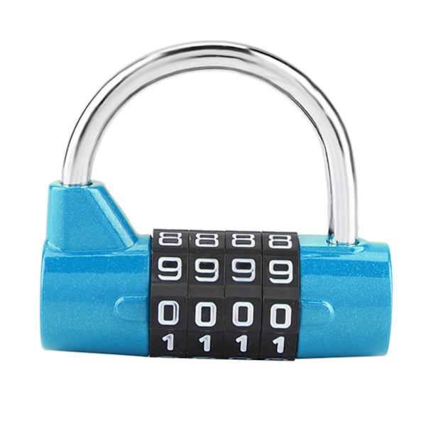 4 Dial Digit Code Combination Padlock Travel Suitcase Gym Locker Security Password Lock Blue