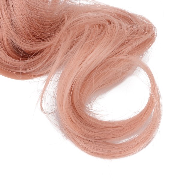 5 st hårförlängningshårdelar kvinnor flickor fashionabla långa lockiga färgade clip in hårförlängning grapefruktrosa