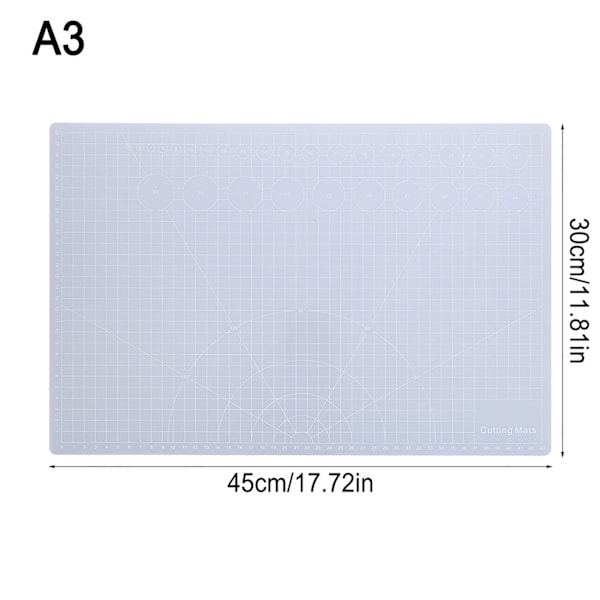 Translucent Cutting Pad Non slip Cut Board Hand Made Tool Non Reflective for Rubber Stamp(A3 Translucent Cutting Board )