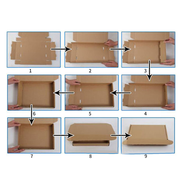 Ultrahård papkasse 3 lag genanvendelig genanvendelig emballagepakke pizzakasse til gavekunst håndværk 260x70x35 mm / 10,2x2,8x1,4 tommer