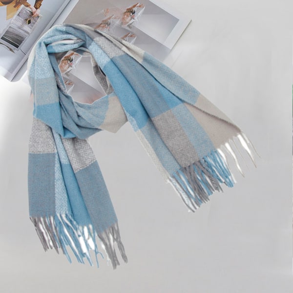 Faux Cashmere Feel Scarf, mjuk vinterscarf för kvinnor för förkylning
