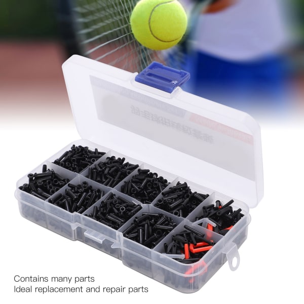 Powerti Badminton Grommets Set med Racket Öglor Hink String Protector Strängningsverktyg