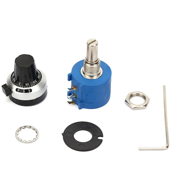 3590S-2-104L Trådviklet Potentiometer 100K Ohm med 10 Omdrejninger Tælle-Hjul Rotationsknap