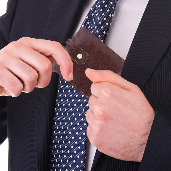Slim Bifold Plånbok för män Minimalistisk Pocket Plånbok för män -