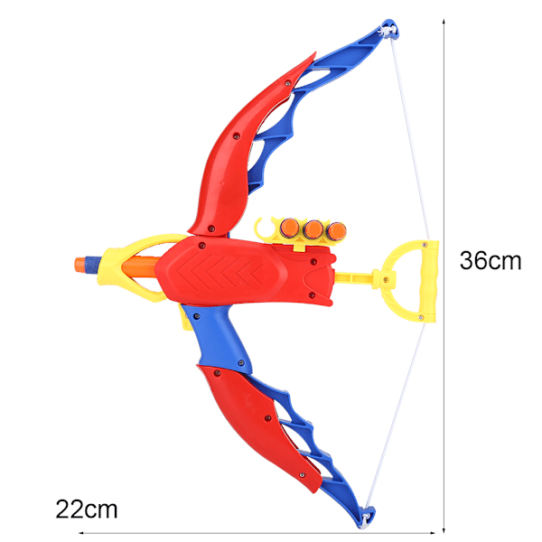 Børne Legetøjs Bue- og Pil Sæt Plastikbue EVA Bløde Pile med Scoremål Børnelegetøj