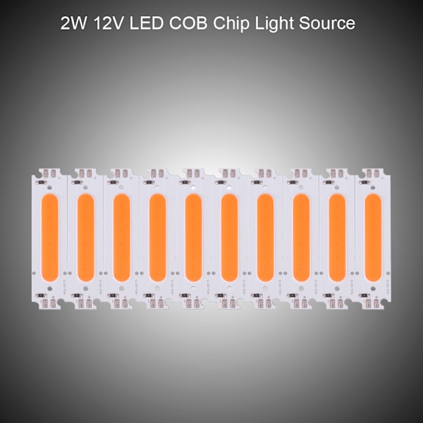 10 kpl DC 12V 2W COB-siruvalaisimia DIY LED-lampuille, valaisimille ja autovaloille (Punainen)