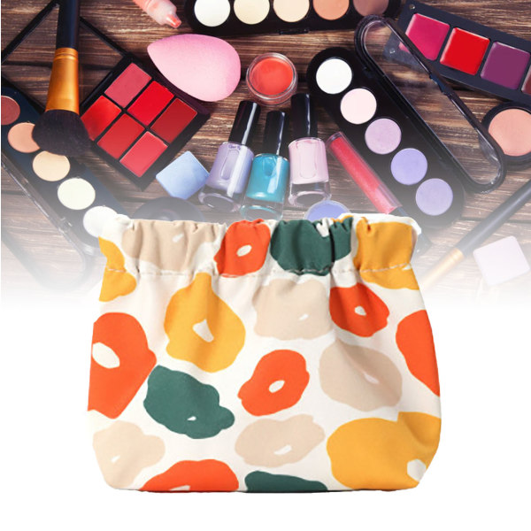 Rejse Shrapnel Makeup tasker Sød Frugt Print Vandtæt Oxford Klud Mini Makeup tasker til Lipsticks Nøgler Hovedtelefoner Farverige Orange Gratis Størrelse