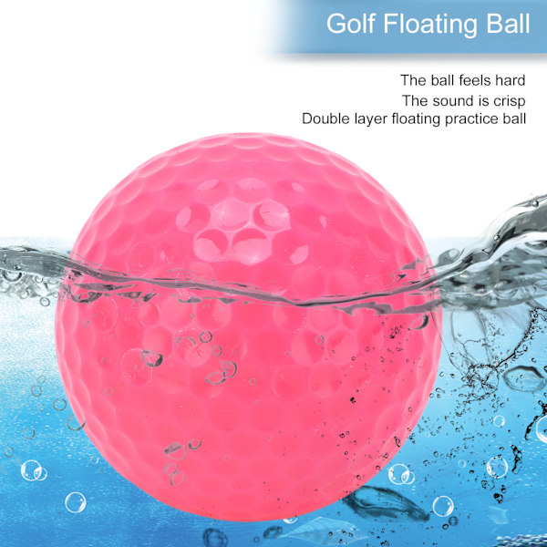 2-lagers flytande golfboll flyter vattenområde utomhus sport golf träningsbollar rosa