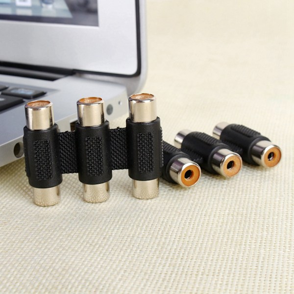 1 stk/sett Triple 3 RCA AV Lyd Video Hunn til Hunn F/F Jack Kontaktkobling Adapter