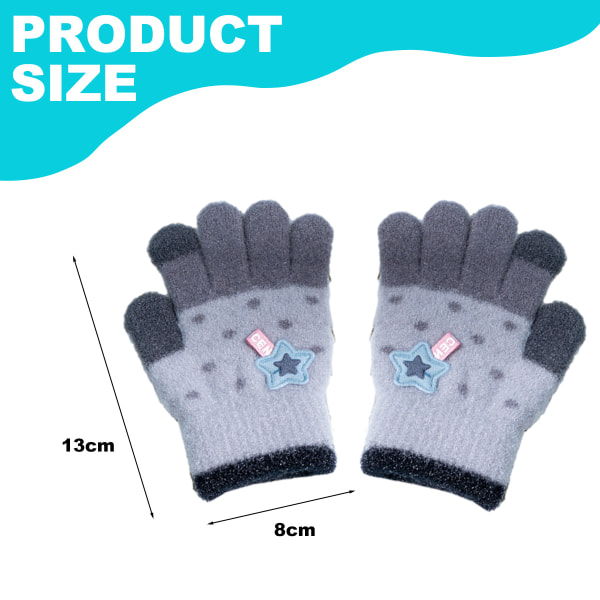 Vinterhandskar för barn Tjocka kashmirvarma stickade handskar