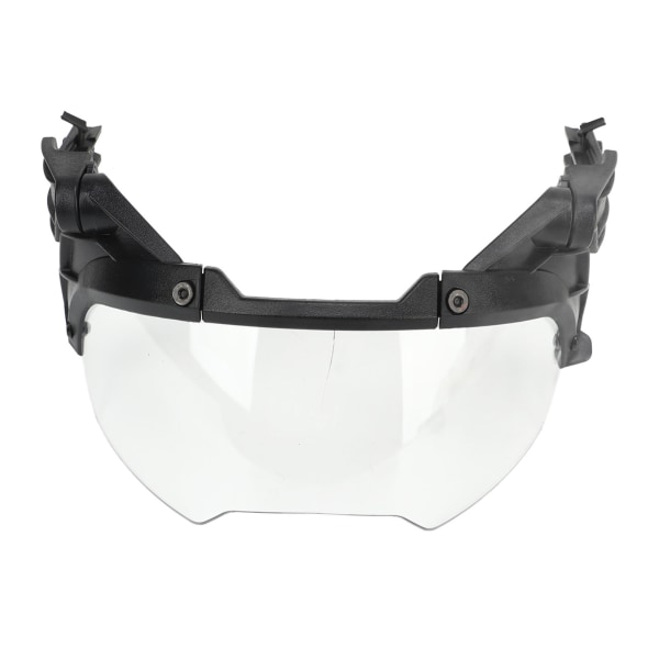 Hjelmgoggles til MICH PC Justerbar Airsoft Visirbrille med Transparent Linse til Jagt Cykling Sort