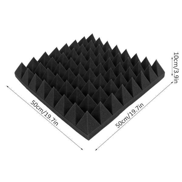 Pyramidin muotoinen akustinen vaahtomuovi, paksu, tehokas melunvaimennus, ääntä vaimentava vaahtomuovipaneeli äänitysstudioon