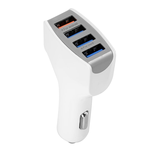 4-Port USB 3.0 Fast Car Charger Quick Charge Blue LED with Smart IC ABS