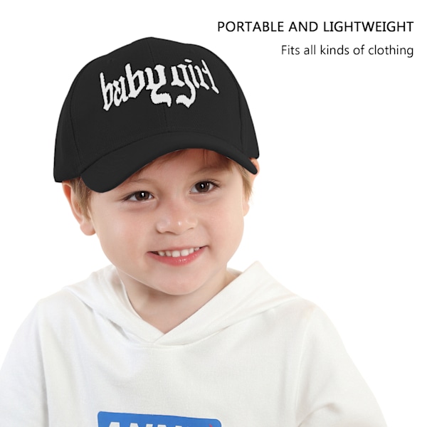 Børnebroderet kasket Justerbar Toddler Baseball Hat Baby Leisure Hat til alder 15 (sort C)