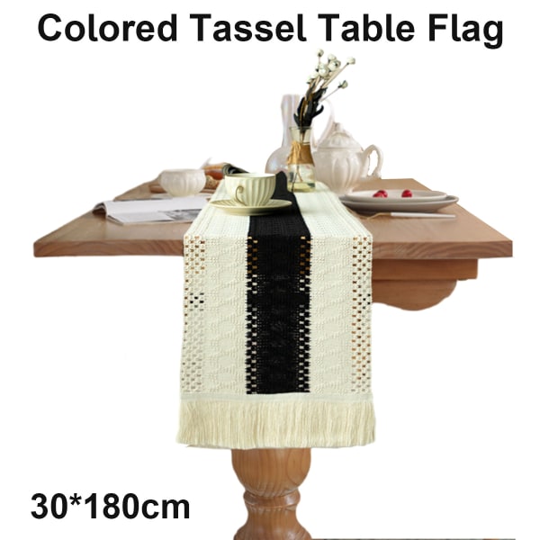 1 st Boho bordslöpare för heminredning Farmhouse Rustikt bord