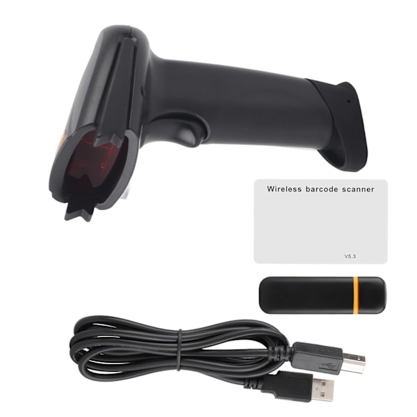 FG2106 2.4G Wireless USB 1D Bar Code Wide Compatibility Scanner Reader with 750mAh Battery