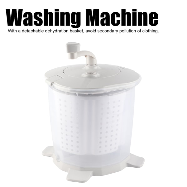 Mini Bärbar Manuell Manövrering Tvättmaskin Underkläder Tvättmaskin för Hemhem Grå