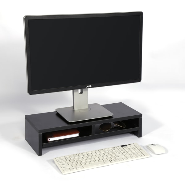 Skrivbordsstativ för LCD-TV, bärbar dator, datorskärm, hylla, plattform, kontorsbord, svart