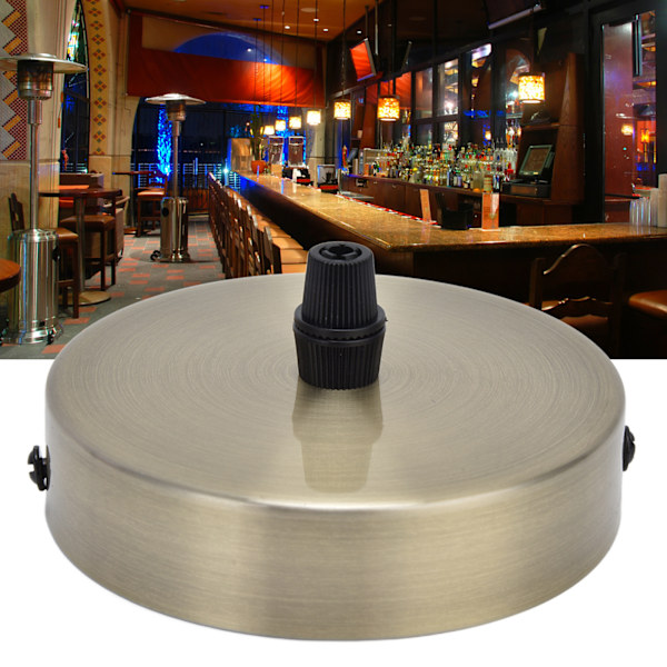 10cm Ceiling Light Base DIY Round Plate Aluminum Plating Ceiling Lamp Holder for Home OfficeGreen Bronze