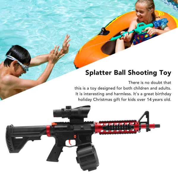 Gel Ball Shooting Toy Elektrisk Splatter Ball Shooting Toy med Gel Balls Manuell og Automatisk Integrering Alder 14 Over