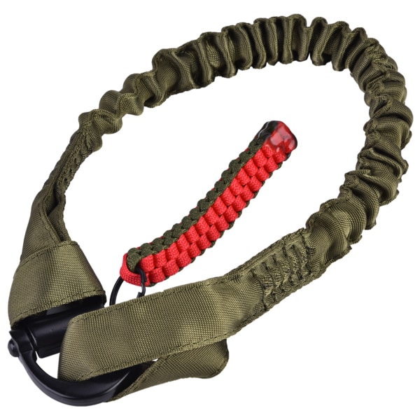 Hurtigutløsing Enkeltpunkt Bungee Rifle Gun Sling Sikkerhets Lanyard Tilbehør (Grønn)