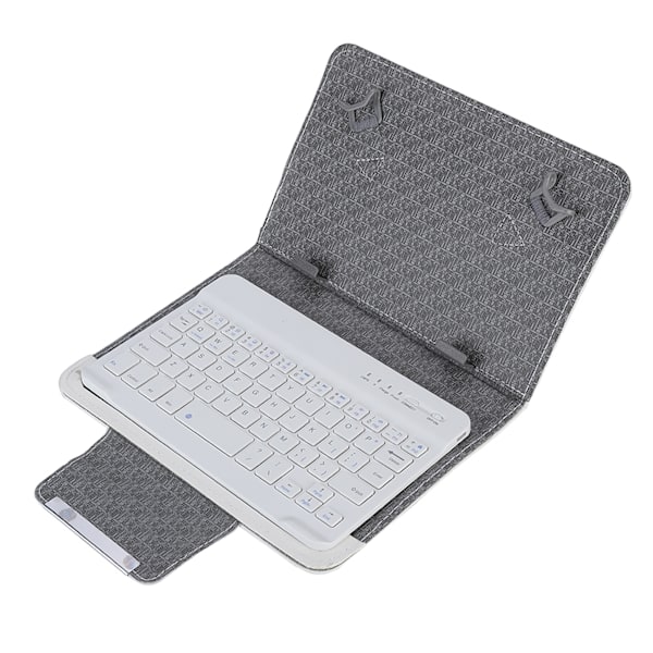 Tablet Laptop Universal Telefon PU Læder Beskyttelsesetui Cover til Smartphone (Hvid-7in)