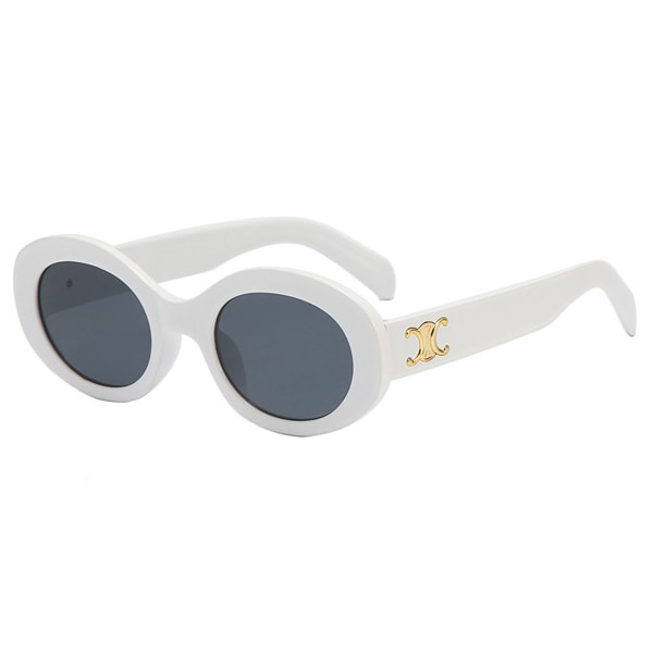 Retro solglasögon med ovala bågar, helt matchande modetrend