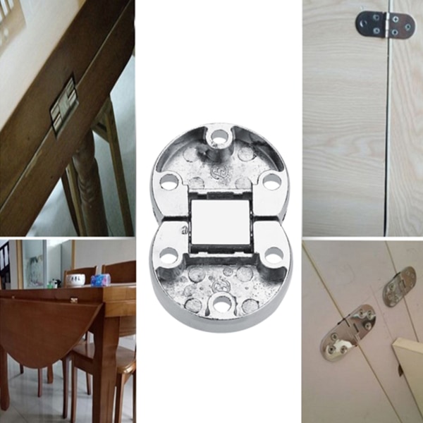 2st zinklegering Självbärande hopfällbara bordsgångjärn Hemklaffbord Möbler Oval hårdvara